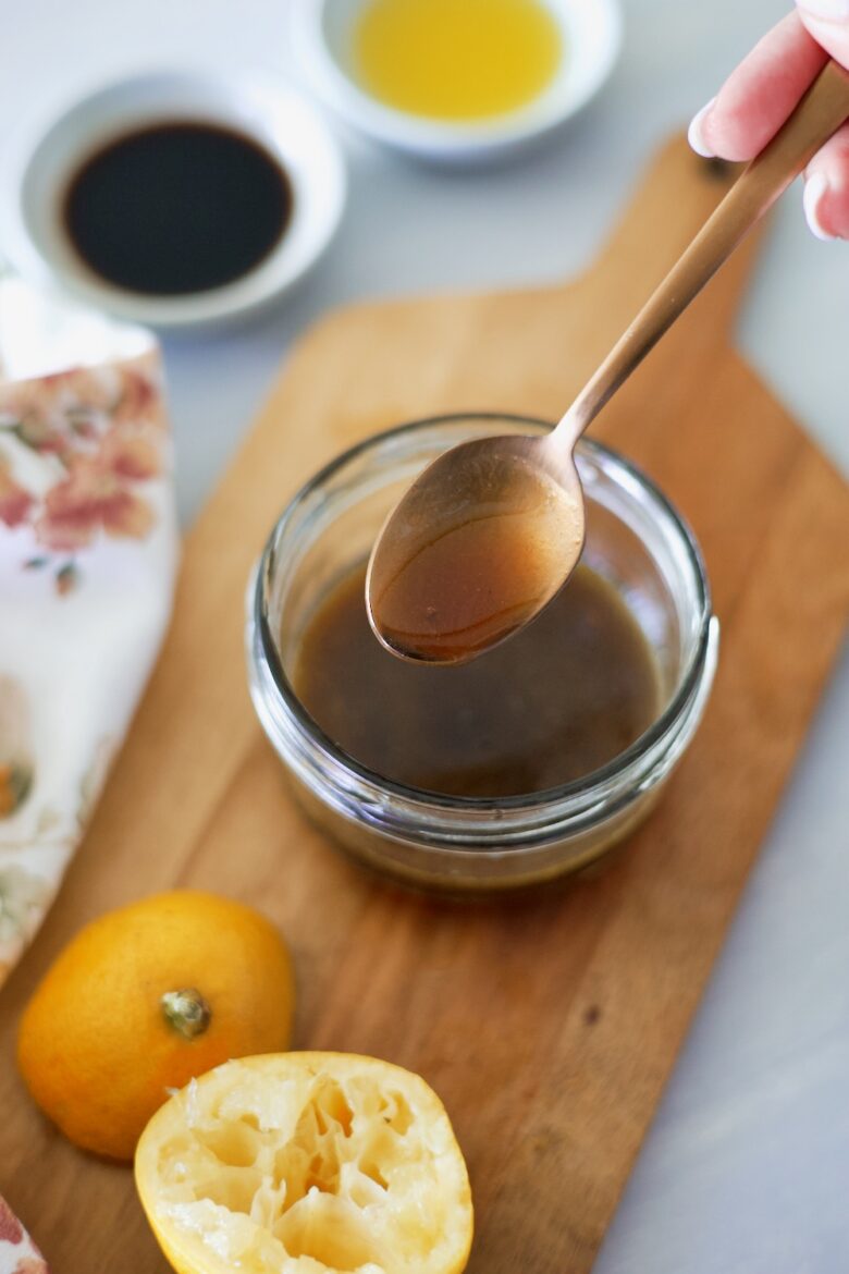 balsamic maple vinaigraitte vinagrete de mel e vinagre balsâmico